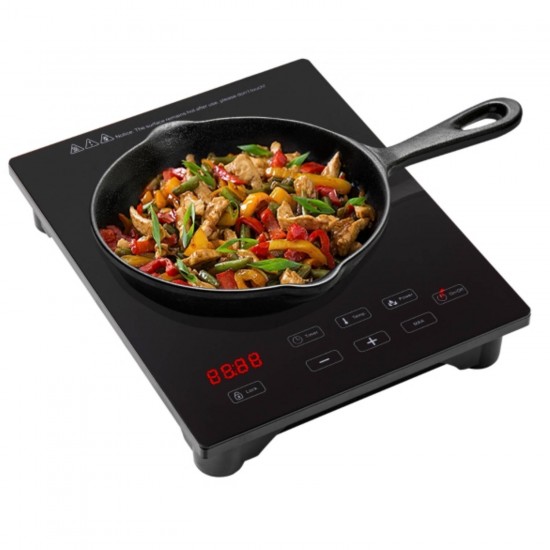 Zenzee- inductie kookplaat vrijstaand - Elektrische kookplaat - 2000W - 1 fase - Zwart